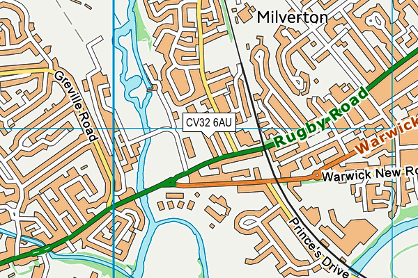 CV32 6AU map - OS VectorMap District (Ordnance Survey) CV32 6AU map - OS VectorMap District (Ordnance Survey)