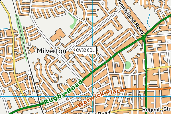 CV32 6DL map - OS VectorMap District (Ordnance Survey)