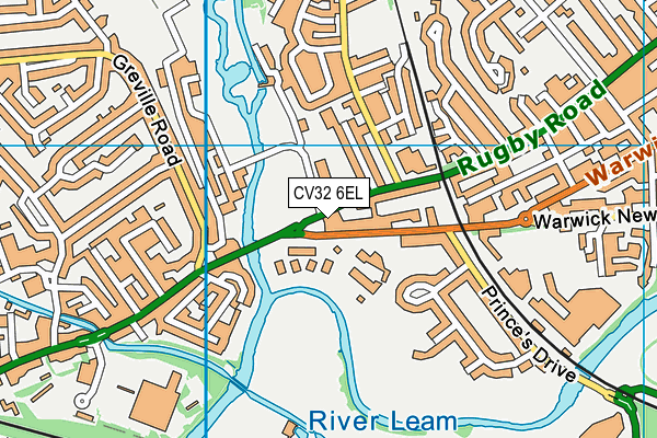 CV32 6EL map - OS VectorMap District (Ordnance Survey) CV32 6EL map - OS VectorMap District (Ordnance Survey)