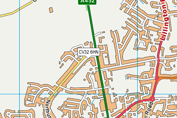CV32 6HN map - OS VectorMap District (Ordnance Survey) CV32 6HN map - OS VectorMap District (Ordnance Survey)