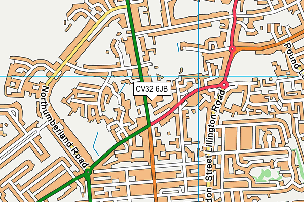 CV32 6JB map - OS VectorMap District (Ordnance Survey)