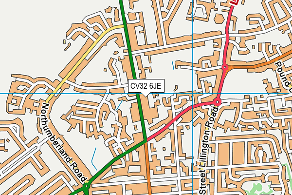 CV32 6JE map - OS VectorMap District (Ordnance Survey) CV32 6JE map - OS VectorMap District (Ordnance Survey)