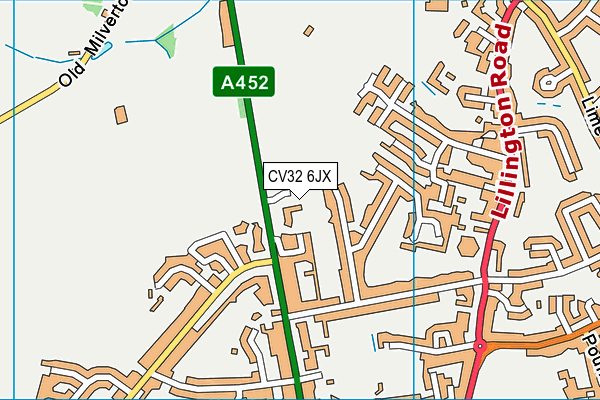 CV32 6JX map - OS VectorMap District (Ordnance Survey) CV32 6JX map - OS VectorMap District (Ordnance Survey)
