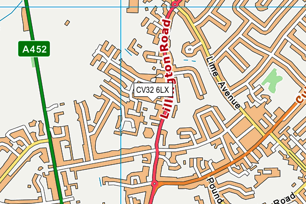 CV32 6LX map - OS VectorMap District (Ordnance Survey) CV32 6LX map - OS VectorMap District (Ordnance Survey)