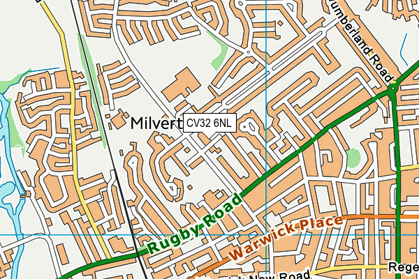 CV32 6NL map - OS VectorMap District (Ordnance Survey)