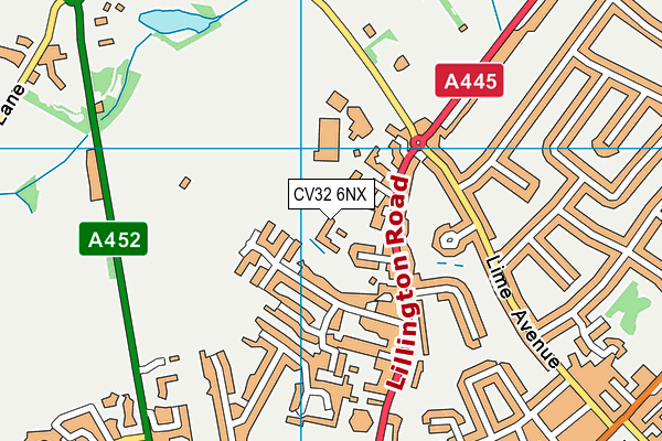 CV32 6NX map - OS VectorMap District (Ordnance Survey)