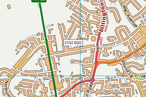 CV32 6QG map - OS VectorMap District (Ordnance Survey)