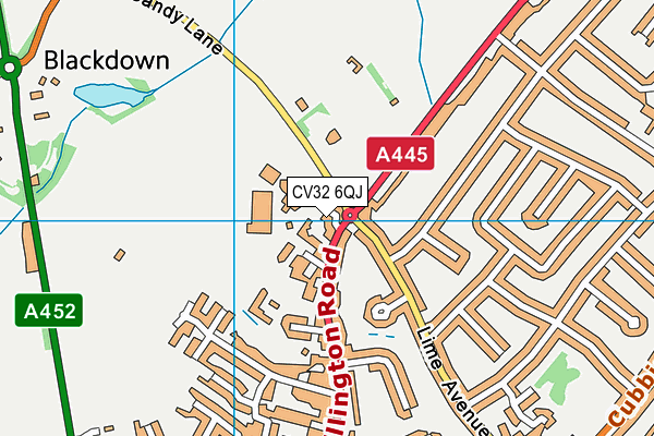 CV32 6QJ map - OS VectorMap District (Ordnance Survey) CV32 6QJ map - OS VectorMap District (Ordnance Survey)