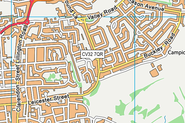 CV32 7QR map - OS VectorMap District (Ordnance Survey) CV32 7QR map - OS VectorMap District (Ordnance Survey)