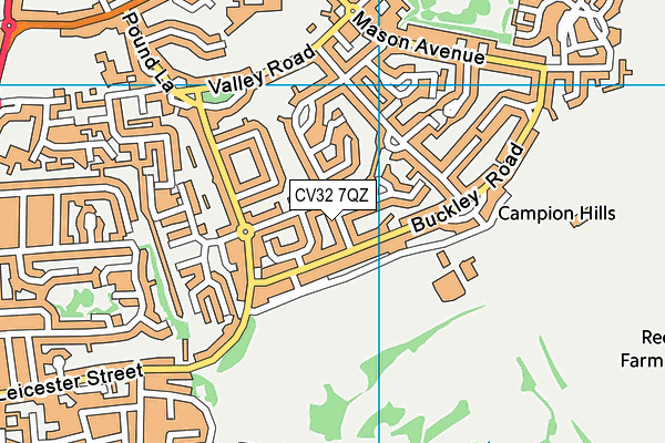 CV32 7QZ map - OS VectorMap District (Ordnance Survey) CV32 7QZ map - OS VectorMap District (Ordnance Survey)