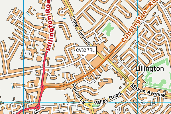 CV32 7RL map - OS VectorMap District (Ordnance Survey) CV32 7RL map - OS VectorMap District (Ordnance Survey)