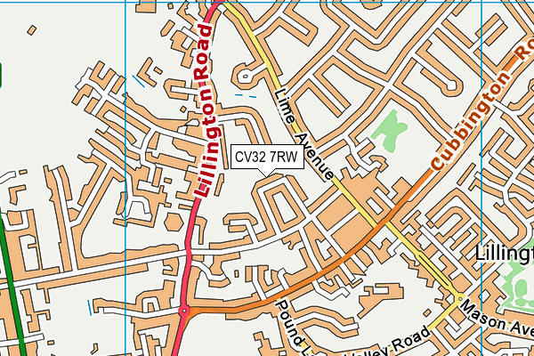 CV32 7RW map - OS VectorMap District (Ordnance Survey)