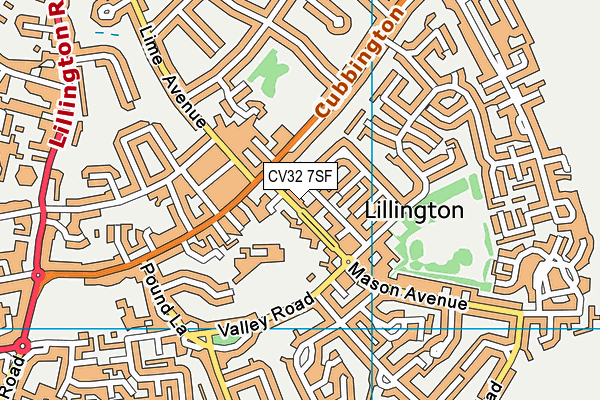 CV32 7SF map - OS VectorMap District (Ordnance Survey)