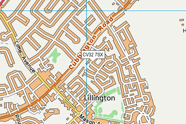 CV32 7SX map - OS VectorMap District (Ordnance Survey) CV32 7SX map - OS VectorMap District (Ordnance Survey)