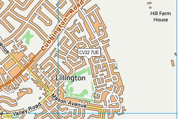 CV32 7UE map - OS VectorMap District (Ordnance Survey)