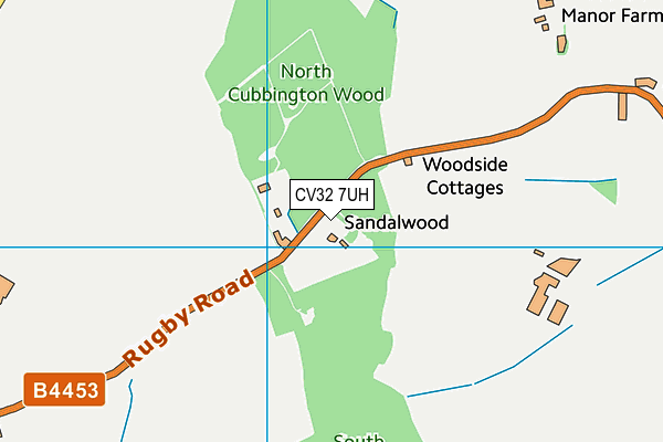 CV32 7UH map - OS VectorMap District (Ordnance Survey) CV32 7UH map - OS VectorMap District (Ordnance Survey)