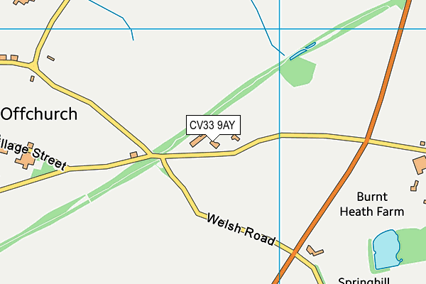 CV33 9AY map - OS VectorMap District (Ordnance Survey) CV33 9AY map - OS VectorMap District (Ordnance Survey)