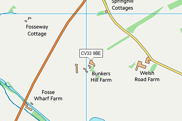 CV33 9BE map - OS VectorMap District (Ordnance Survey) CV33 9BE map - OS VectorMap District (Ordnance Survey)