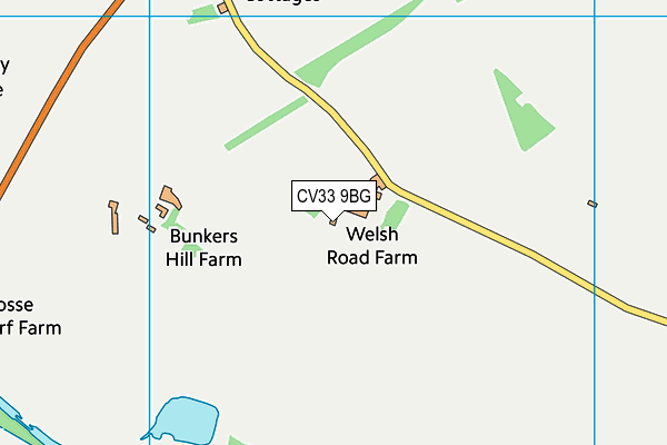 CV33 9BG map - OS VectorMap District (Ordnance Survey) CV33 9BG map - OS VectorMap District (Ordnance Survey)