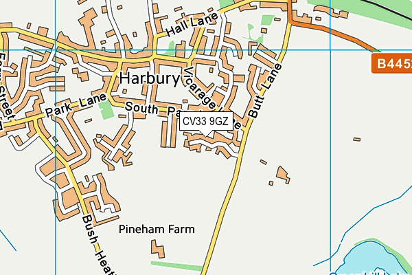 CV33 9GZ map - OS VectorMap District (Ordnance Survey)