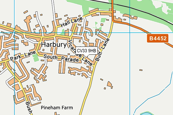 CV33 9HB map - OS VectorMap District (Ordnance Survey) CV33 9HB map - OS VectorMap District (Ordnance Survey)