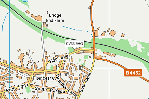 CV33 9HG map - OS VectorMap District (Ordnance Survey)