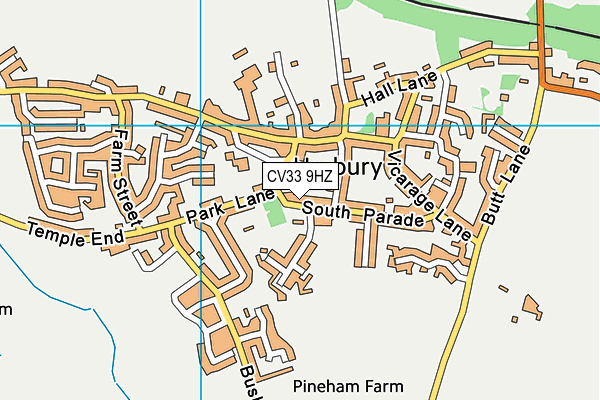 CV33 9HZ map - OS VectorMap District (Ordnance Survey)