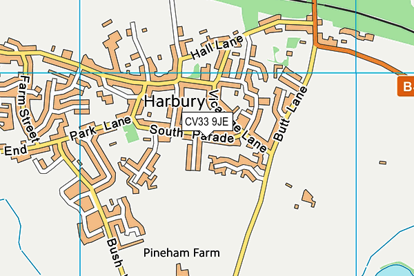 CV33 9JE map - OS VectorMap District (Ordnance Survey)