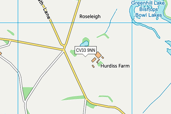 CV33 9NN map - OS VectorMap District (Ordnance Survey) CV33 9NN map - OS VectorMap District (Ordnance Survey)