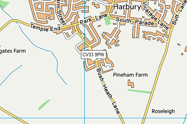 CV33 9PW map - OS VectorMap District (Ordnance Survey) CV33 9PW map - OS VectorMap District (Ordnance Survey)