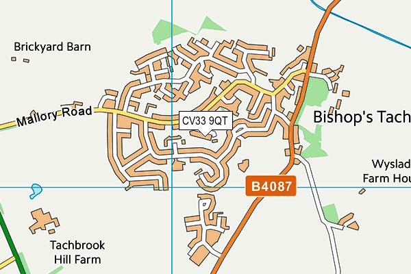 CV33 9QT map - OS VectorMap District (Ordnance Survey)