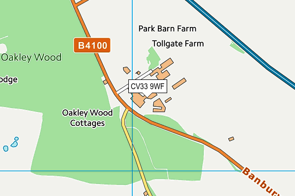 CV33 9WF map - OS VectorMap District (Ordnance Survey)