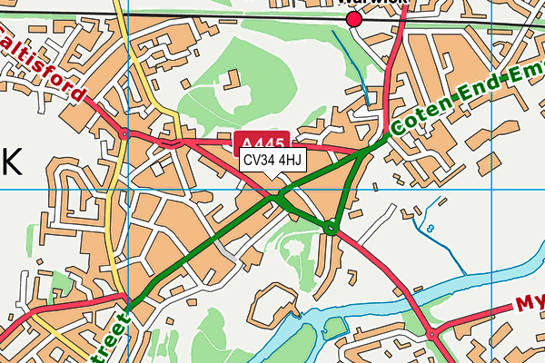 CV34 4HJ map - OS VectorMap District (Ordnance Survey)