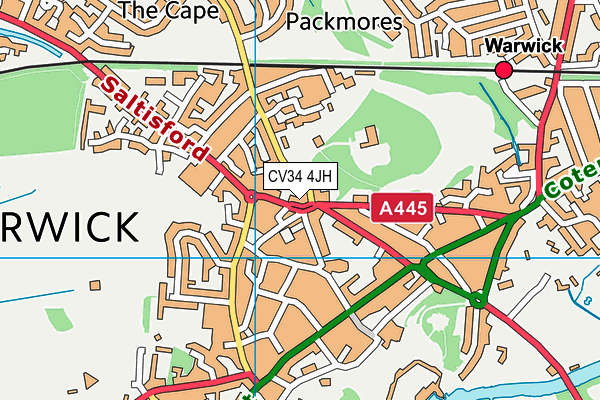 CV34 4JH map - OS VectorMap District (Ordnance Survey) CV34 4JH map - OS VectorMap District (Ordnance Survey)