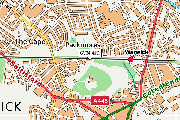 CV34 4JQ map - OS VectorMap District (Ordnance Survey) CV34 4JQ map - OS VectorMap District (Ordnance Survey)