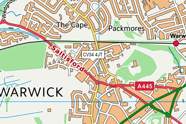 CV34 4JT map - OS VectorMap District (Ordnance Survey) CV34 4JT map - OS VectorMap District (Ordnance Survey)