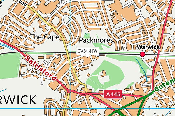CV34 4JW map - OS VectorMap District (Ordnance Survey) CV34 4JW map - OS VectorMap District (Ordnance Survey)