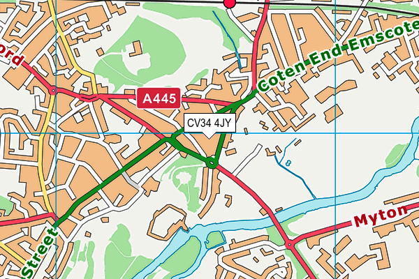 CV34 4JY map - OS VectorMap District (Ordnance Survey) CV34 4JY map - OS VectorMap District (Ordnance Survey)