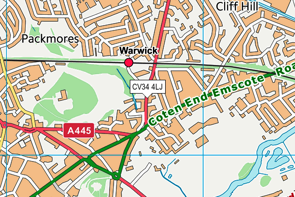 CV34 4LJ map - OS VectorMap District (Ordnance Survey) CV34 4LJ map - OS VectorMap District (Ordnance Survey)