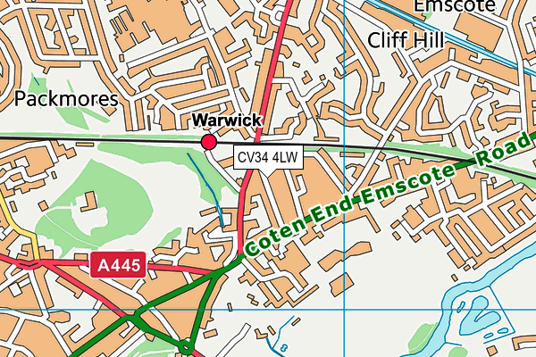 CV34 4LW map - OS VectorMap District (Ordnance Survey) CV34 4LW map - OS VectorMap District (Ordnance Survey)