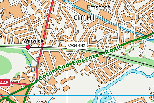 CV34 4NX map - OS VectorMap District (Ordnance Survey) CV34 4NX map - OS VectorMap District (Ordnance Survey)