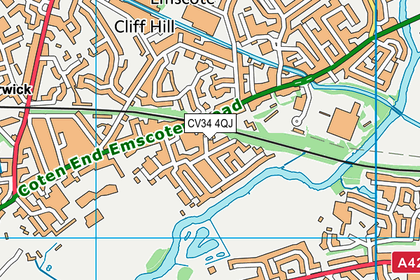 CV34 4QJ map - OS VectorMap District (Ordnance Survey) CV34 4QJ map - OS VectorMap District (Ordnance Survey)