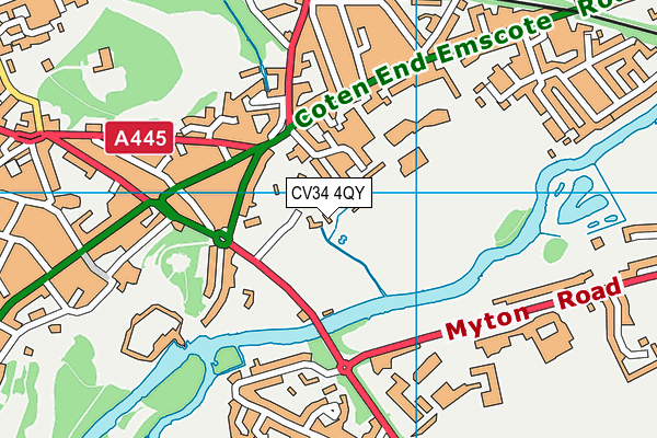 CV34 4QY map - OS VectorMap District (Ordnance Survey) CV34 4QY map - OS VectorMap District (Ordnance Survey)