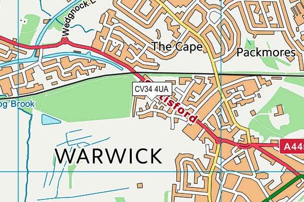 CV34 4UA map - OS VectorMap District (Ordnance Survey) CV34 4UA map - OS VectorMap District (Ordnance Survey)