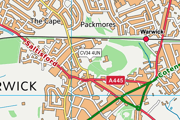 CV34 4UN map - OS VectorMap District (Ordnance Survey) CV34 4UN map - OS VectorMap District (Ordnance Survey)