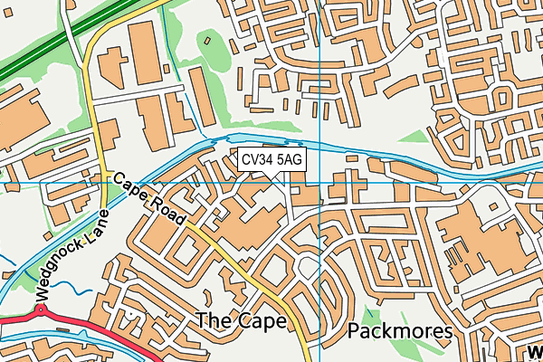 CV34 5AG map - OS VectorMap District (Ordnance Survey)