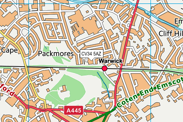 CV34 5AZ map - OS VectorMap District (Ordnance Survey) CV34 5AZ map - OS VectorMap District (Ordnance Survey)