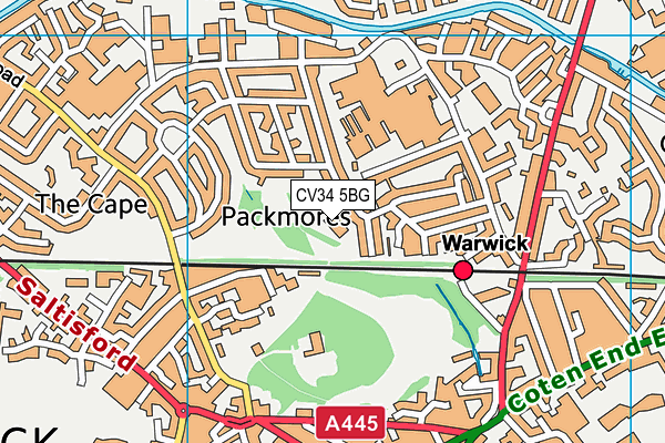 CV34 5BG map - OS VectorMap District (Ordnance Survey) CV34 5BG map - OS VectorMap District (Ordnance Survey)