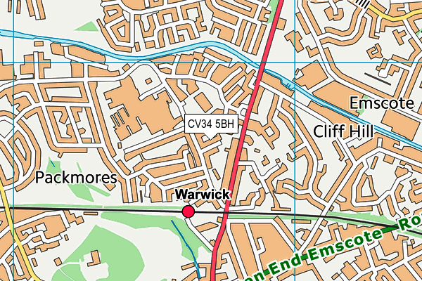 CV34 5BH map - OS VectorMap District (Ordnance Survey) CV34 5BH map - OS VectorMap District (Ordnance Survey)