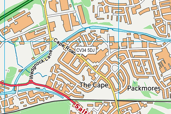 CV34 5DJ map - OS VectorMap District (Ordnance Survey) CV34 5DJ map - OS VectorMap District (Ordnance Survey)